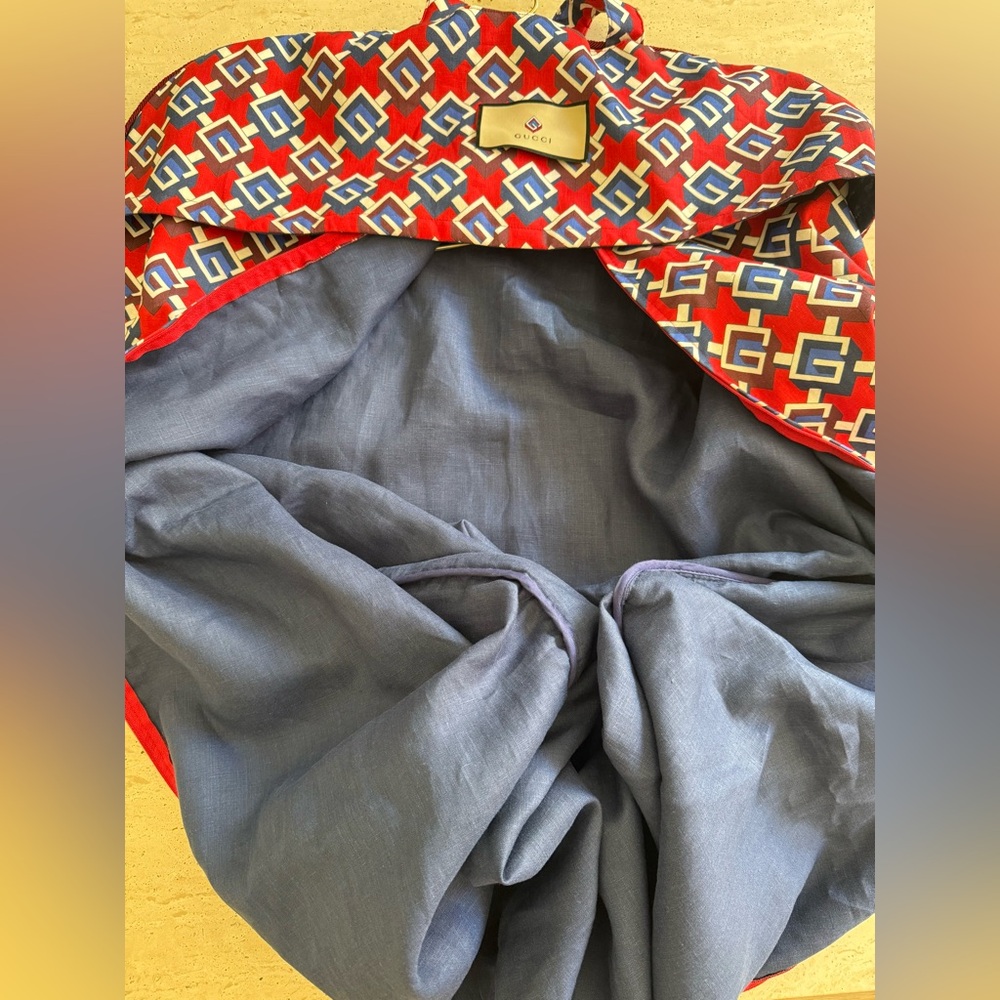 NWT GUCCI  G Geometric Travel Linen Garment Bag Minaudière  Unisex 27”x43” - Picture 14 of 16